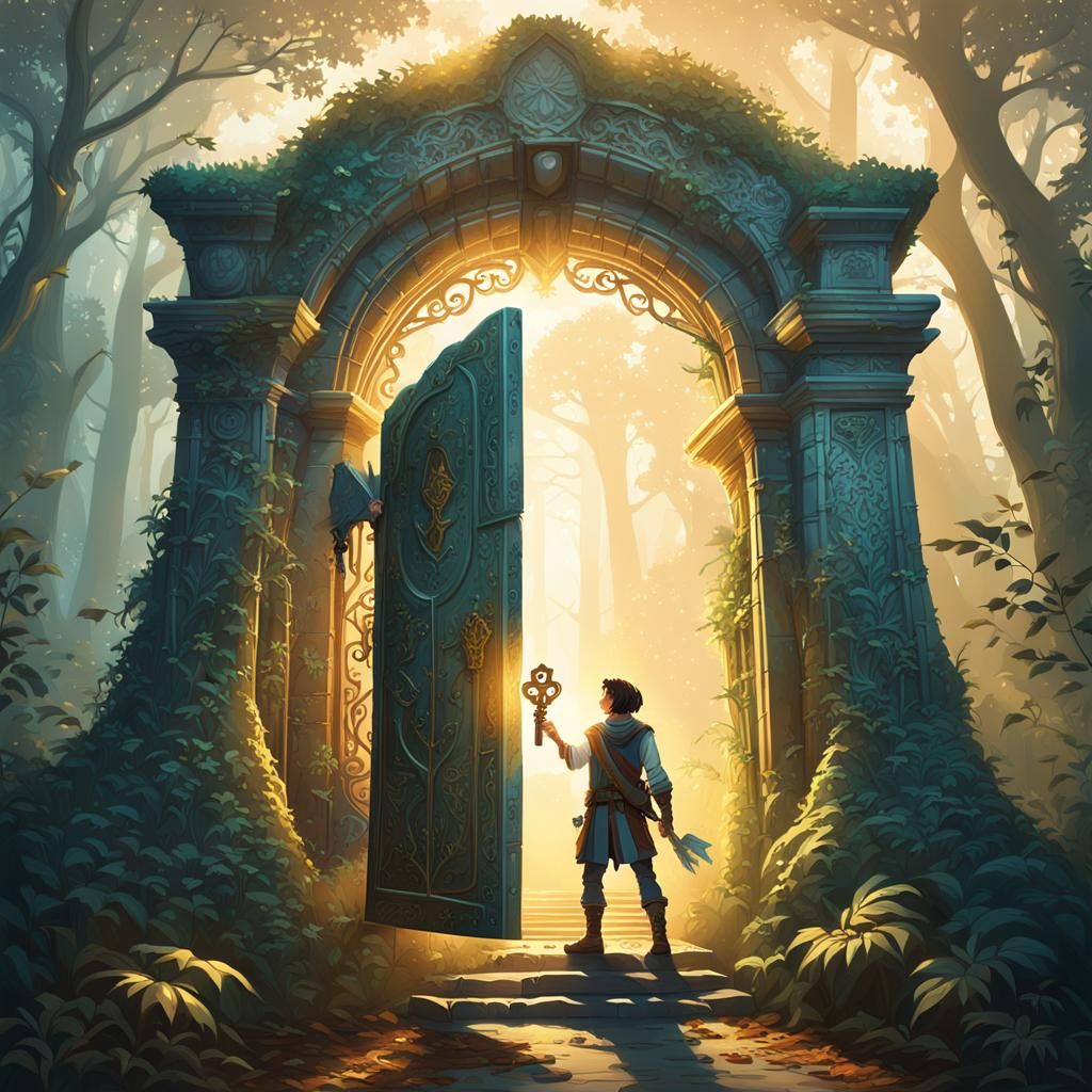 Mystical Forest: Adventurer and the Ancient Door