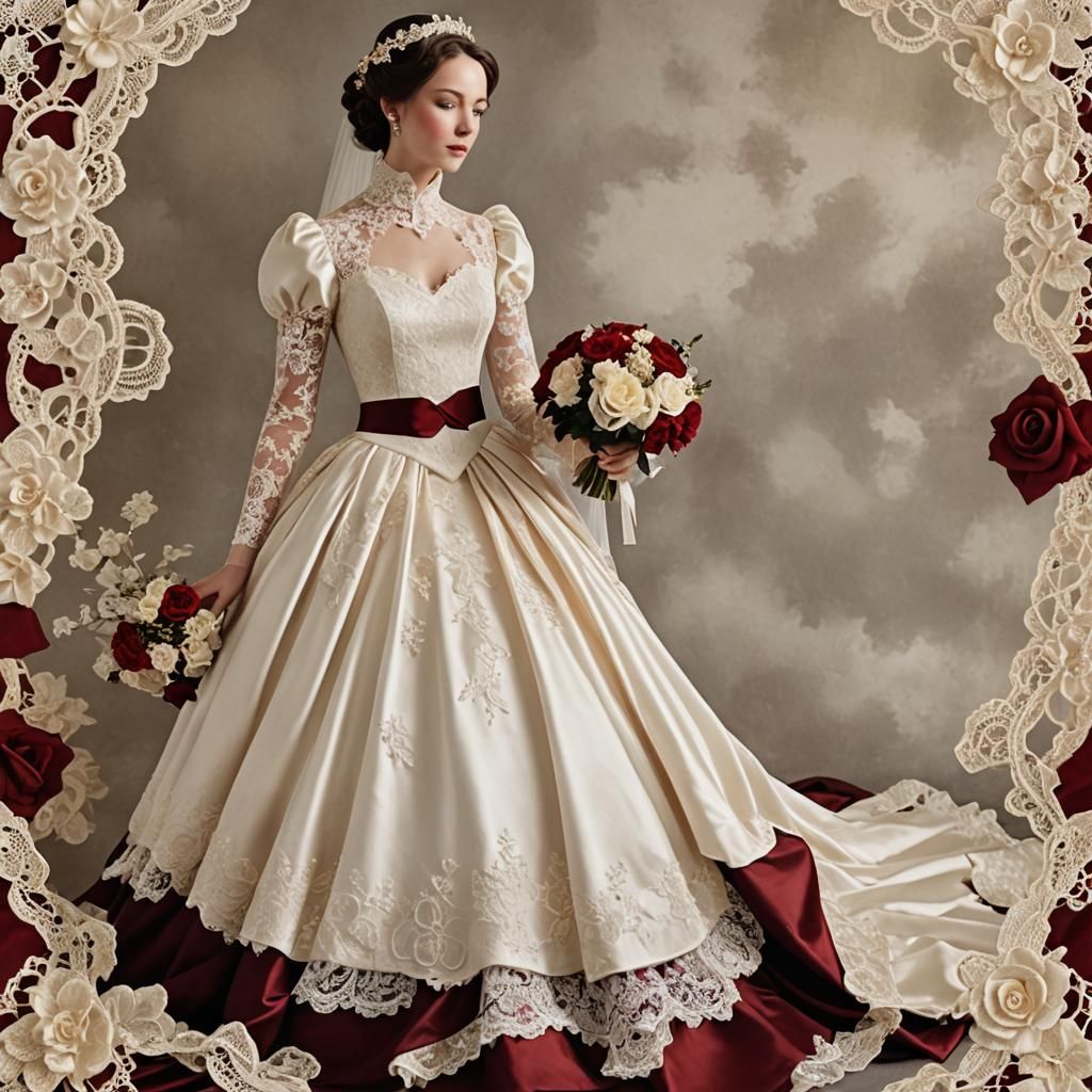 Cream Lace Wedding Dress in Divine Sunlight