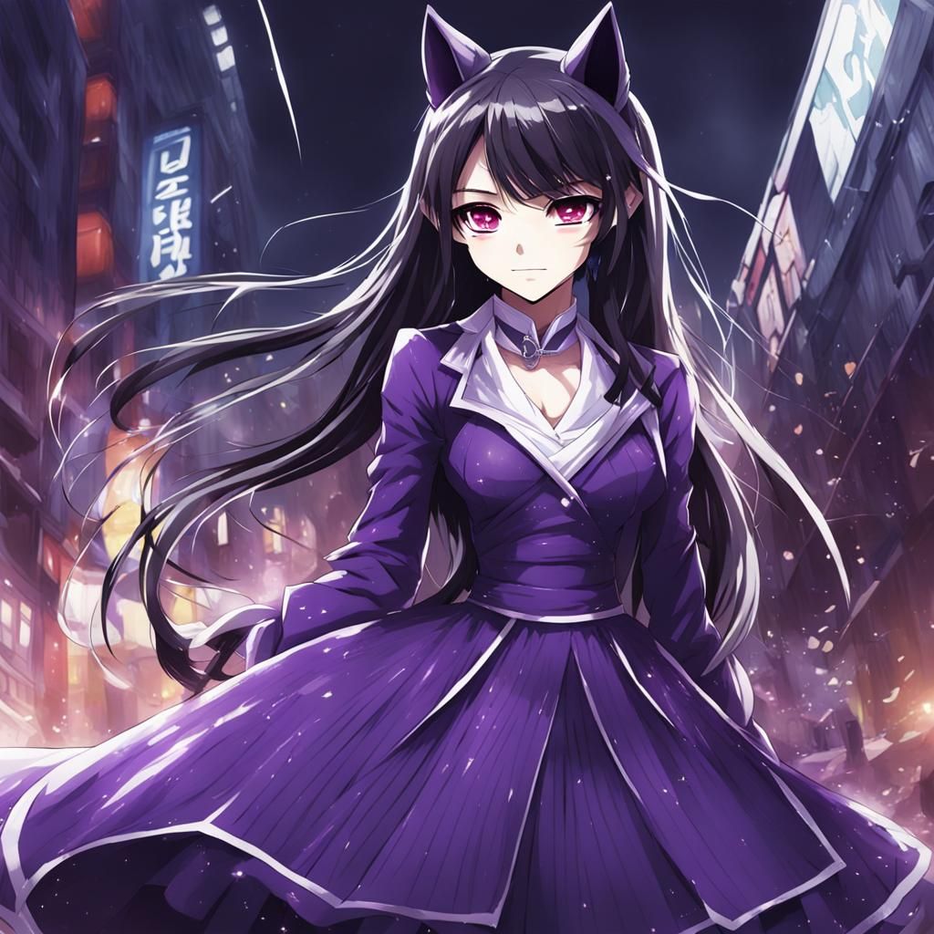 Anime Horse Fox Girl in Villainess Dress