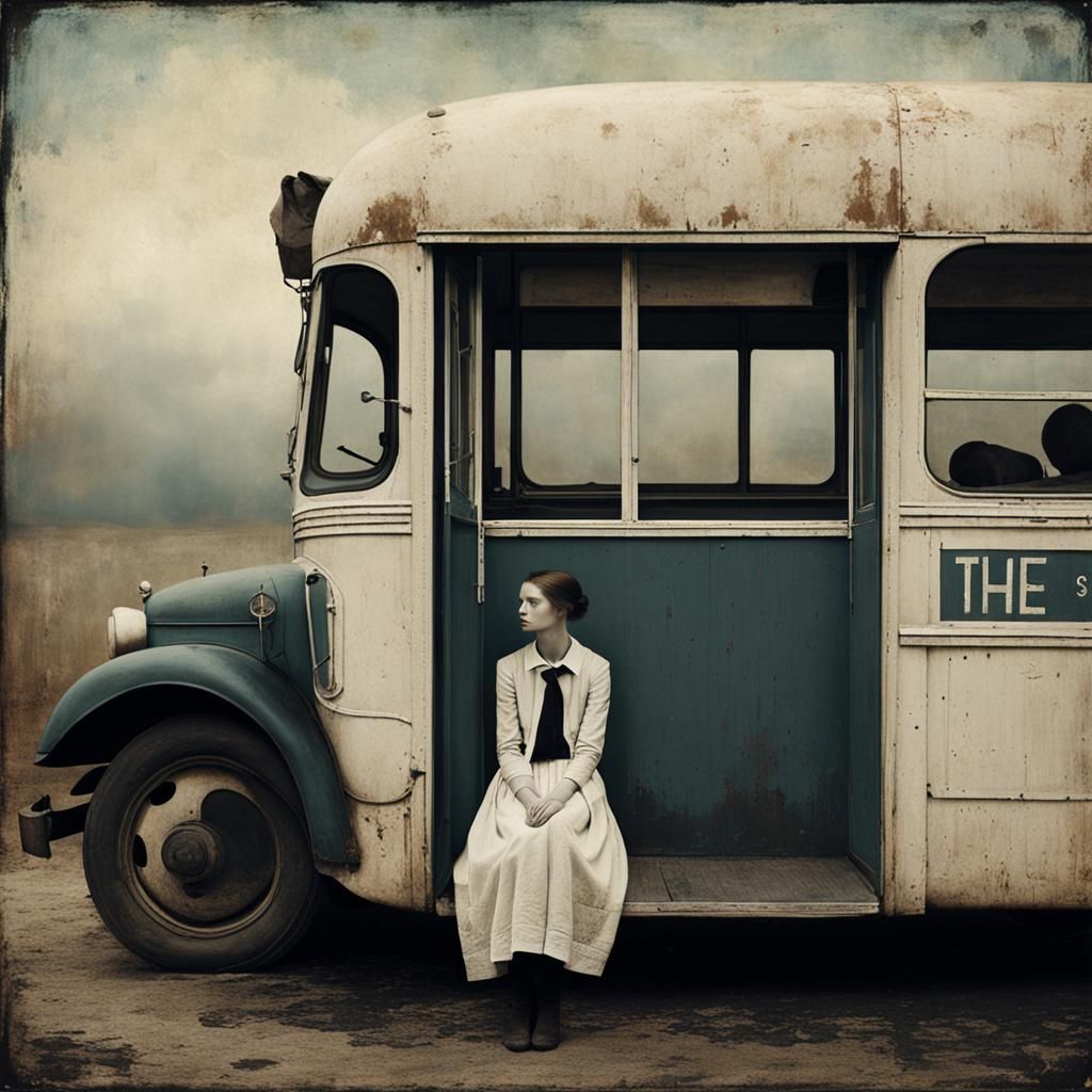 Monochromatic Portrait of Hopelessness by Masters