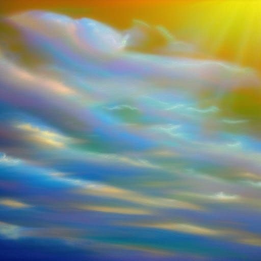 Divine Sunbeams Breaking Through Soft Clouds