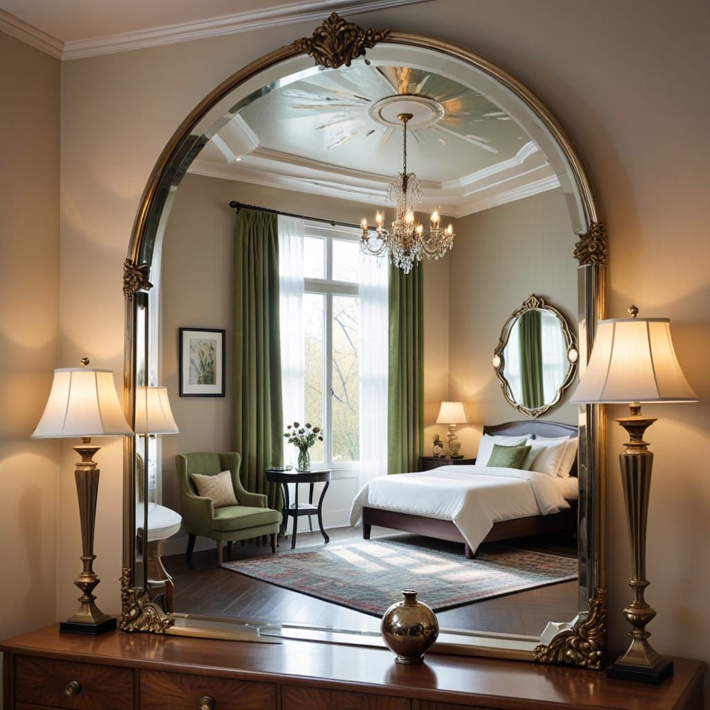 Impressionist Art Deco Room in Mirror