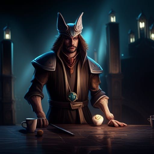 Evil Wolf Shifter Wizard: Detailed Fantasy Concept Art