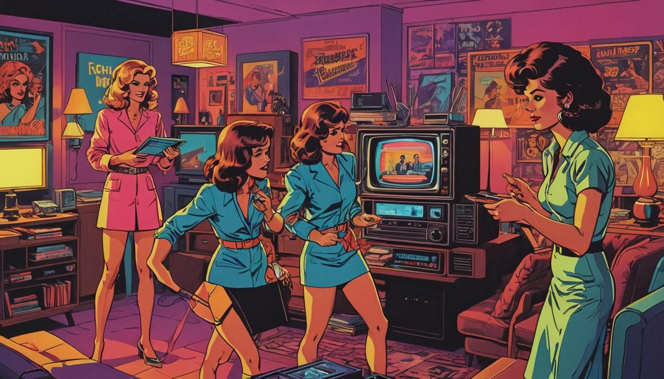 Retro-Futuristic Housewives and Ancient Television, Comic Ar...