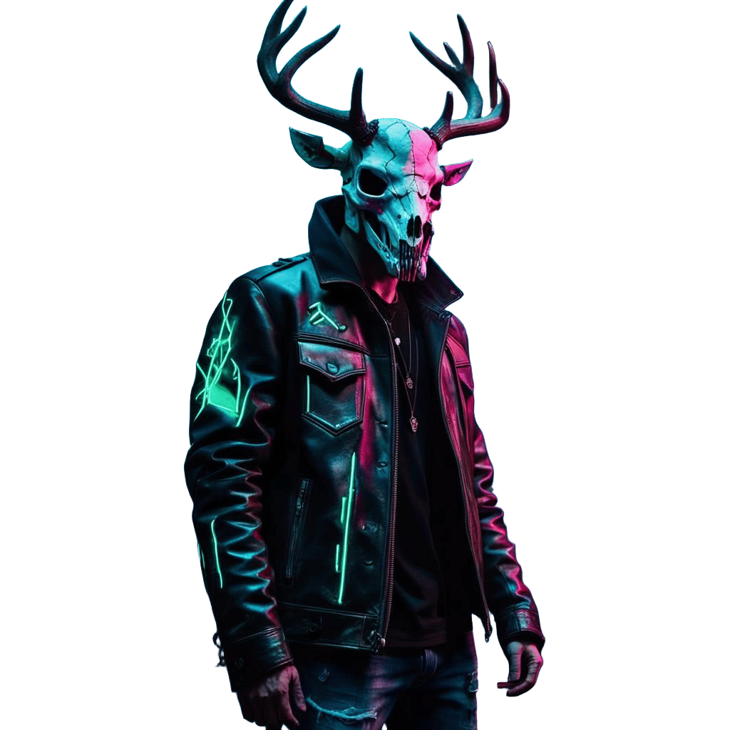 Future Punk with Elk Skull Mask