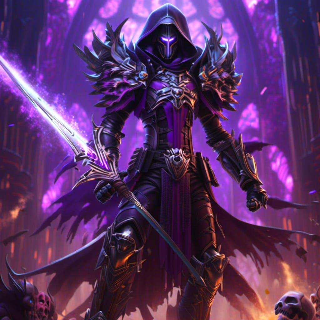 Fantasy Art: Hooded Figure in Magic Arena