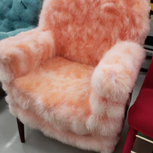 Peachy Fuzzy Chair: A Cozy Aesthetic