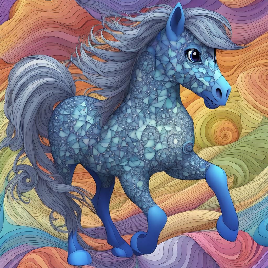 Abstract Fractal My Little Pony in 3D