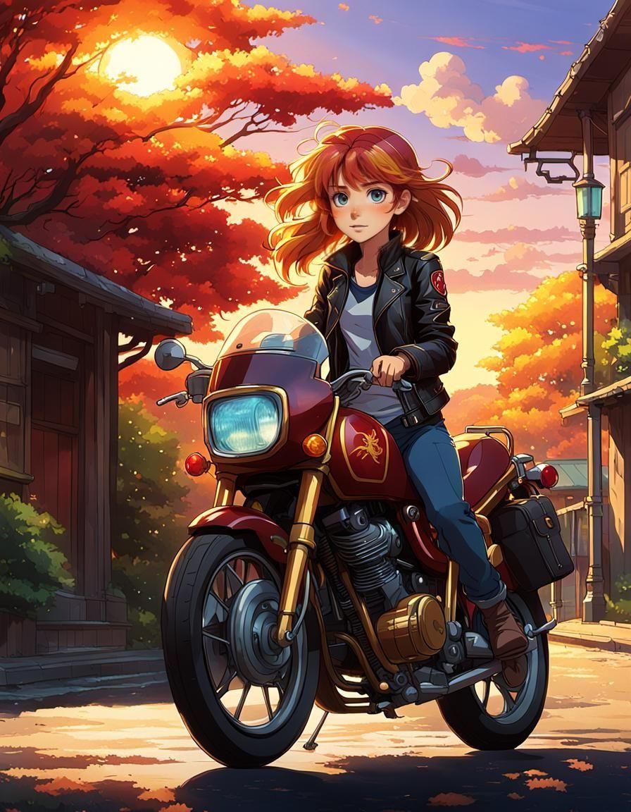 Sunset Shimmer in Leather Jacket, Anime Key Visual