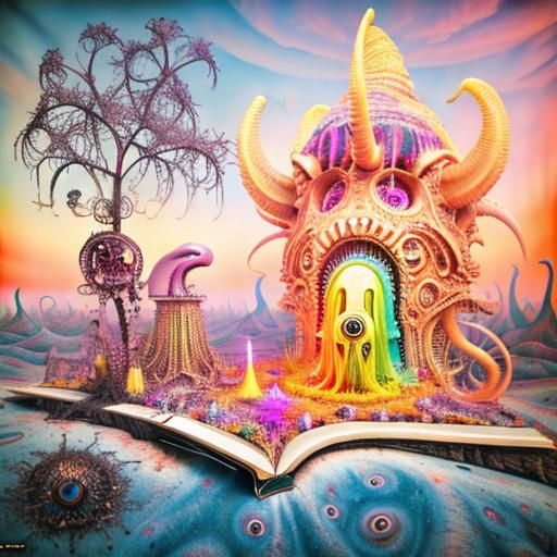 Surreal Grotesque Alien Landscape in Fine Detail