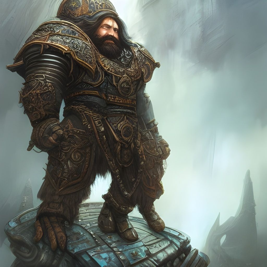 Defeated Dwarven King in Fantasycore Style