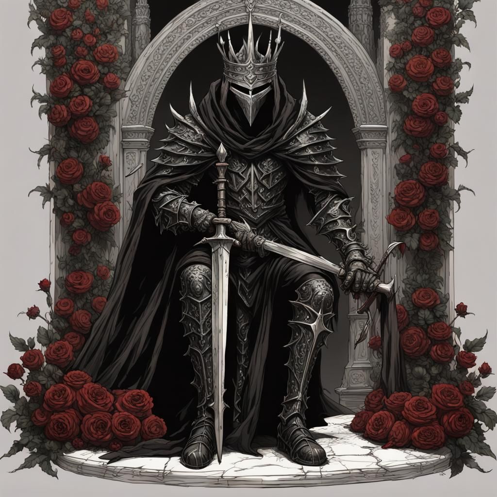 Demonic Knight King in Gritty Gothic Dark Fantasy