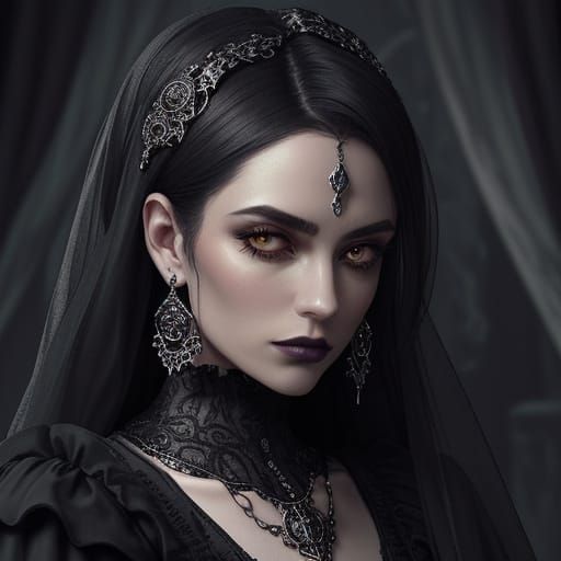 Surreal Gothic Earrings in Victorian Metalwork Style