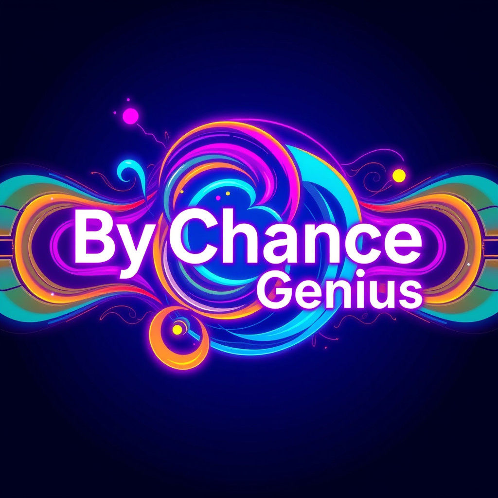 Abstract YouTube Logo Design: Chance Genius in Neon