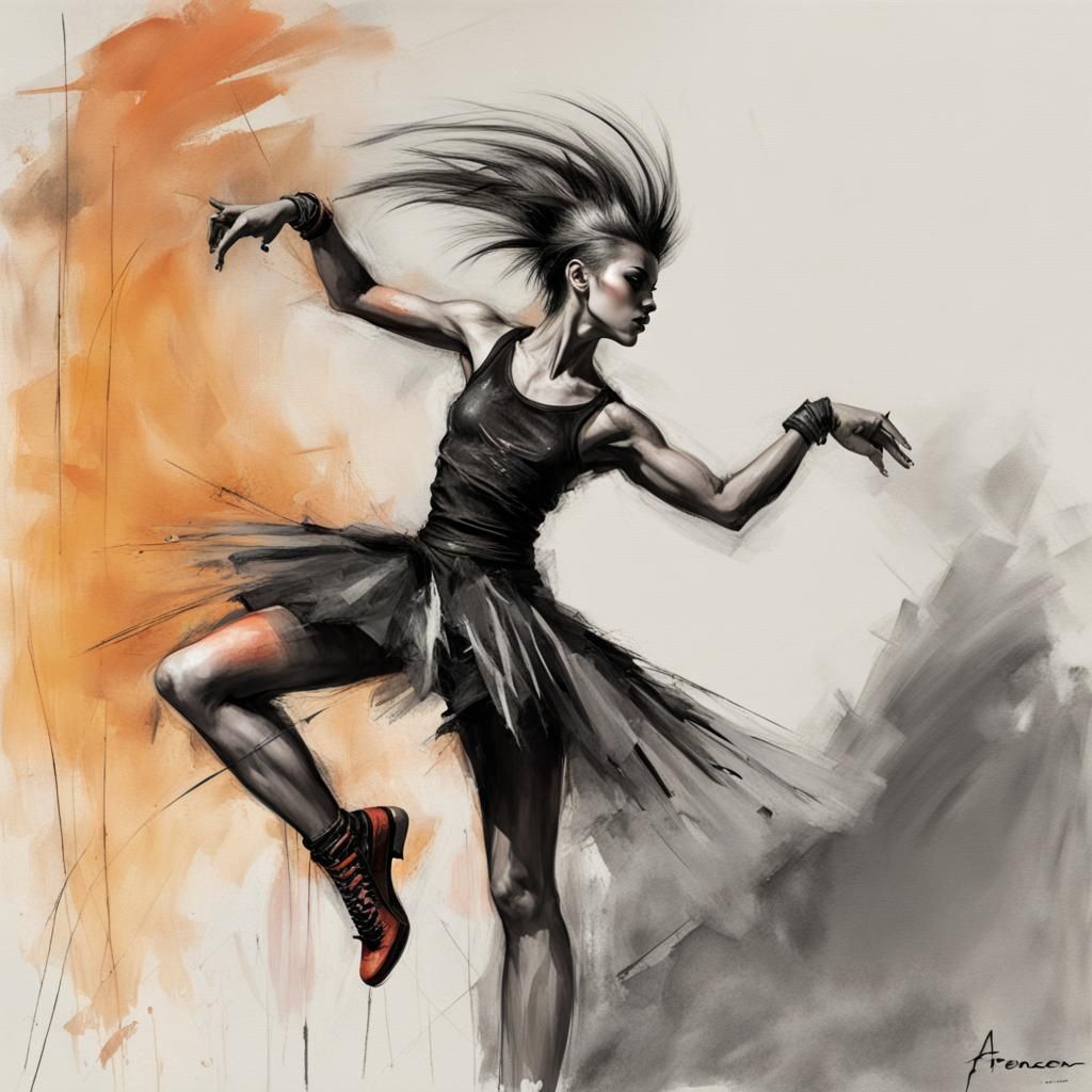 Firecorepunk Dancer in Motion