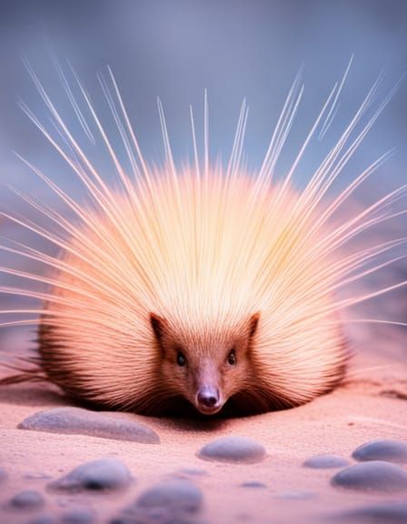 Echidna Goddess with Fiery Hair