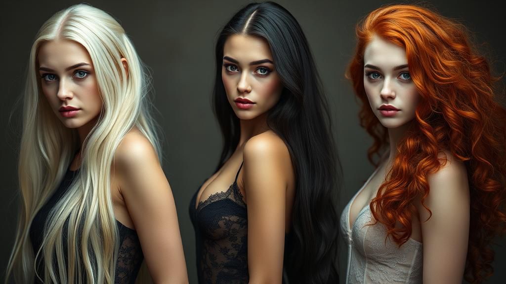 3 women standing for a fine art photoshoot