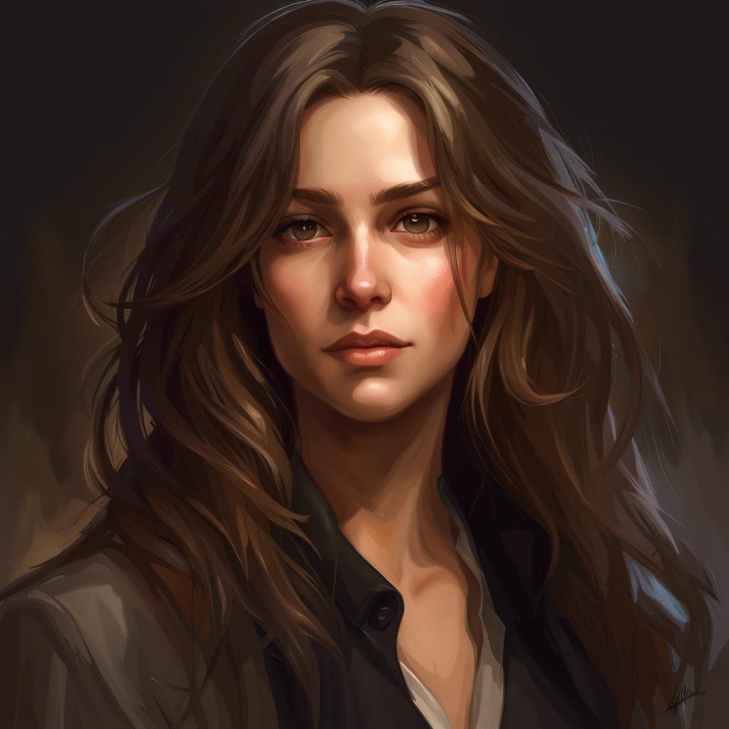 Detailed Portrait of Brown-Haired Girl in Unreal Engine