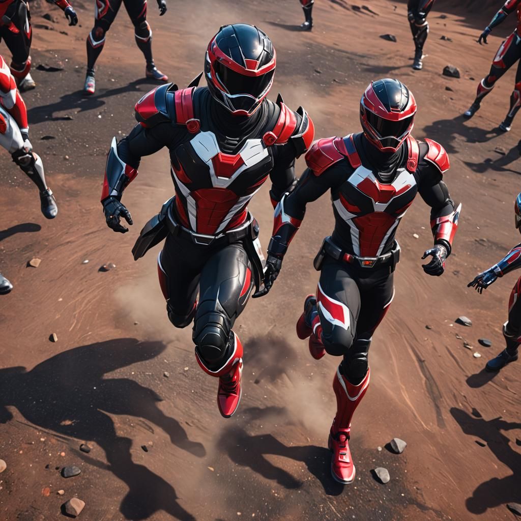 Epic Ninja Space Ranger in 3D Game Cinematic Style