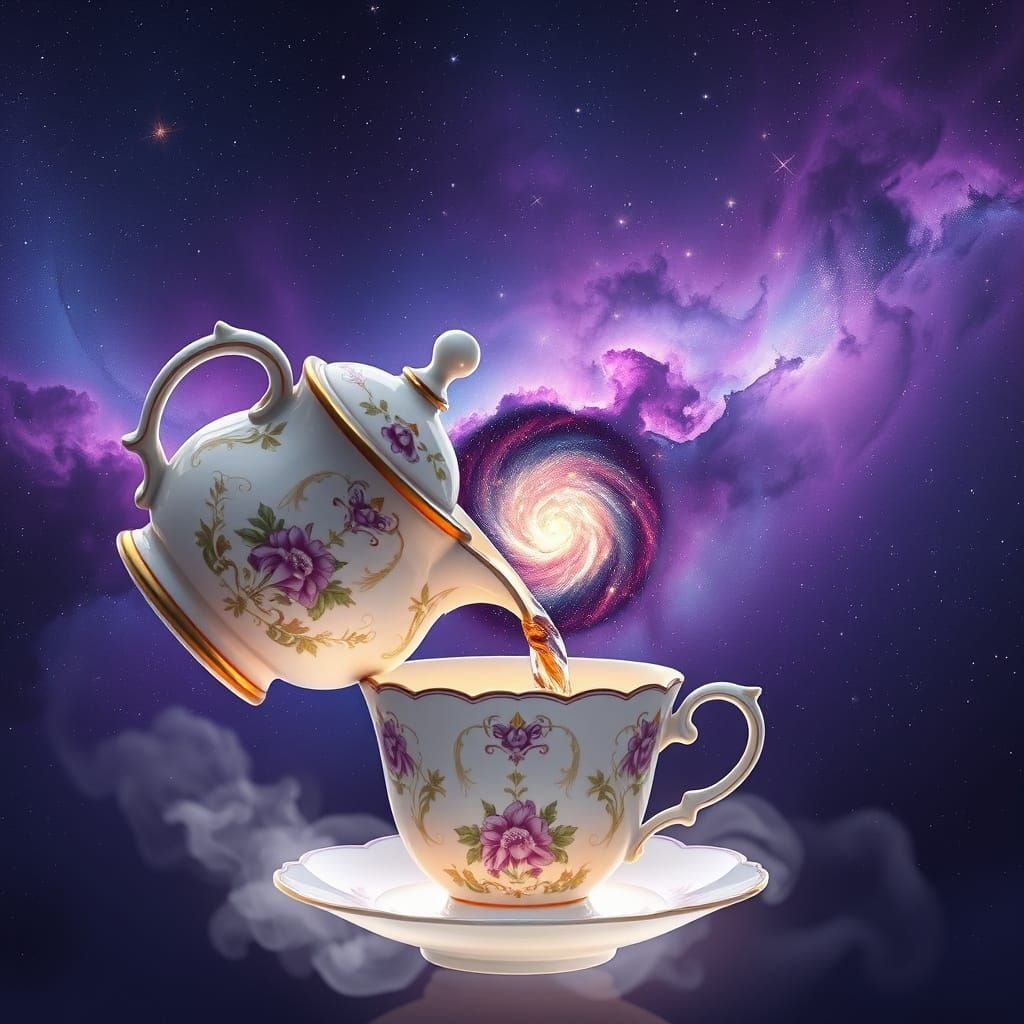 Cosmic Tea Pouring: Galaxy in a Teacup