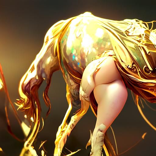 Detailed Centaur Portrait in Art Nouveau Style