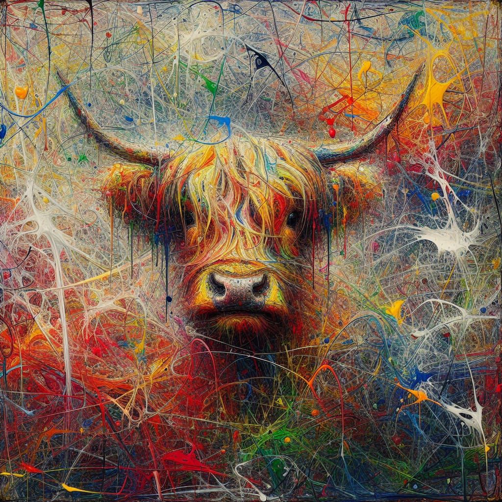 Majestic highland cow from Scotland