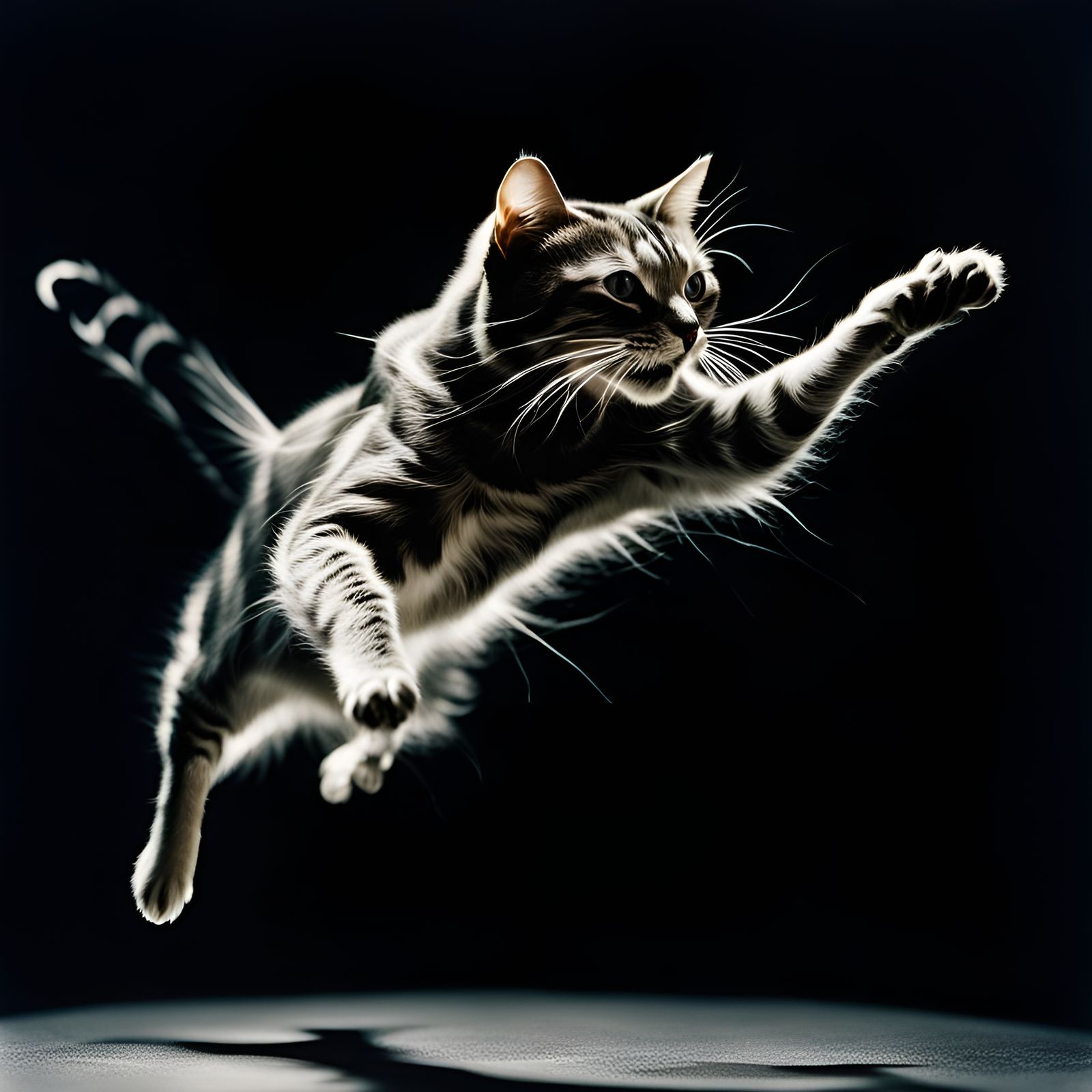 Jumping Cat (motion photography)