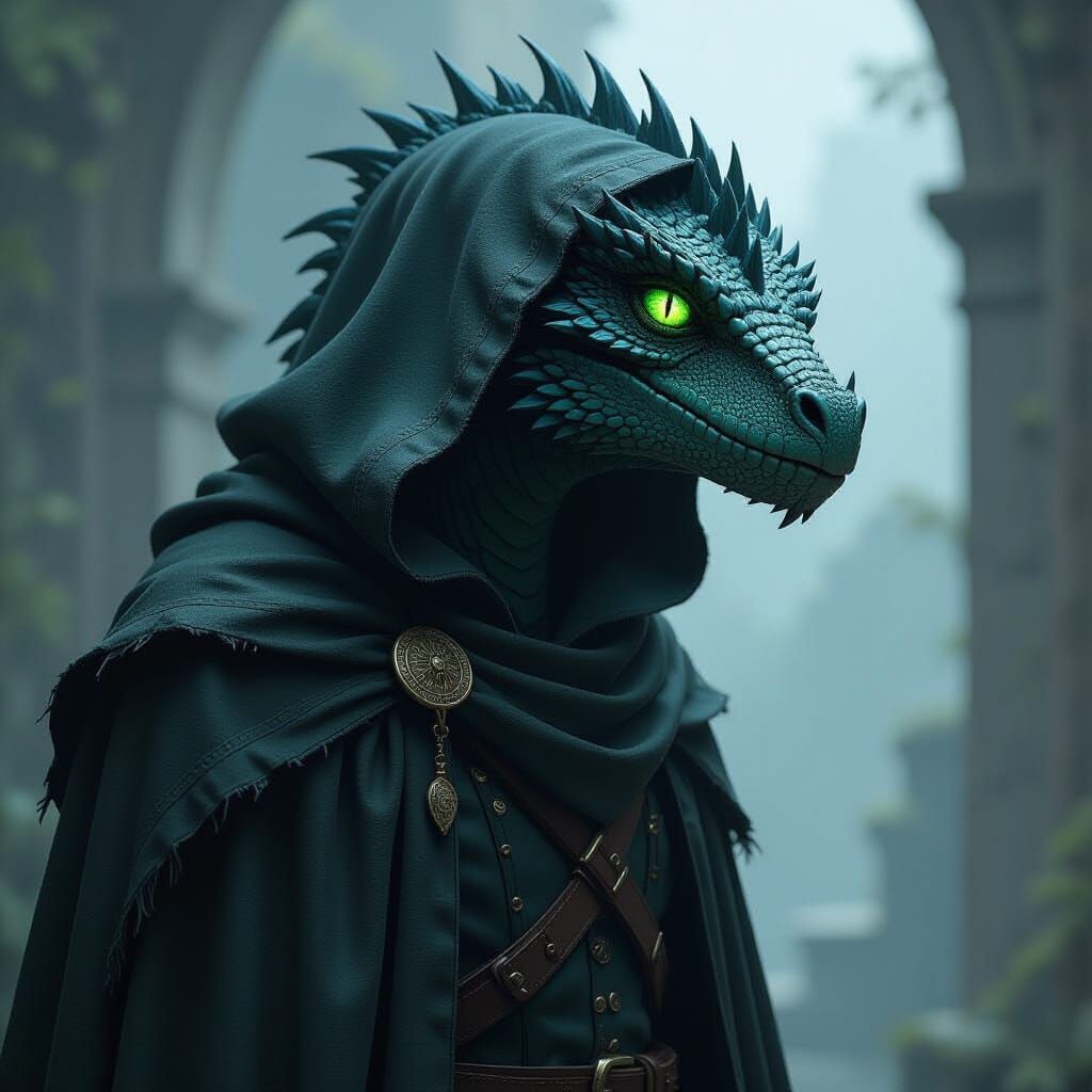 Mysterious Shadow Dragon Observing from the Darkness