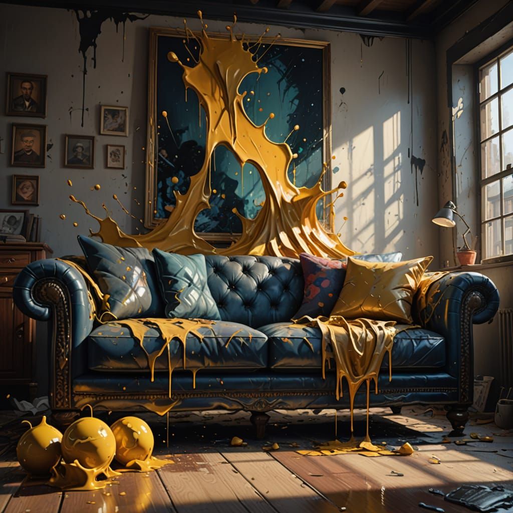 Vandal in Oil on Canvas Style with Thick Brushstrokes