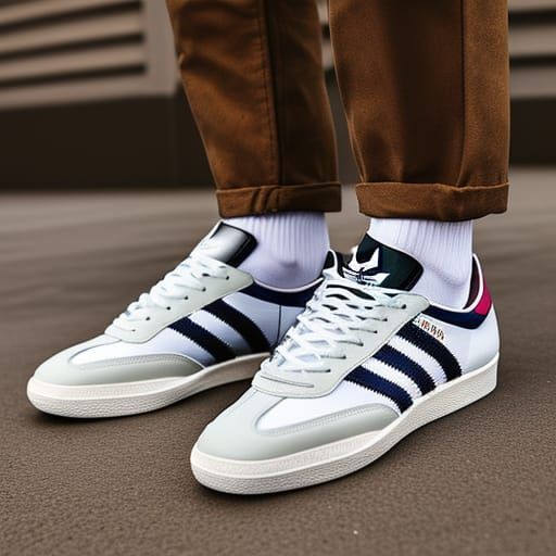 Looking like Adidas SAMBA sneaker shoes.