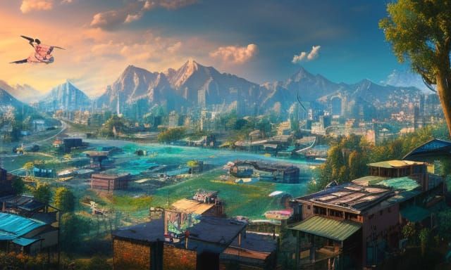 Diamond City Matte Painting in High Resolution