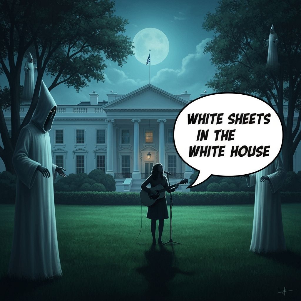Ghostly Figures Haunt White House Grounds with Moonlit Singe...