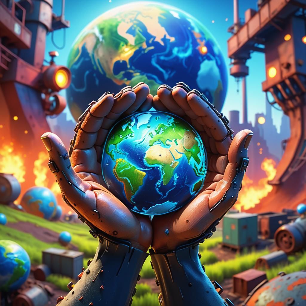 Protecting Earth: Pixar-Style 3D Concept Art