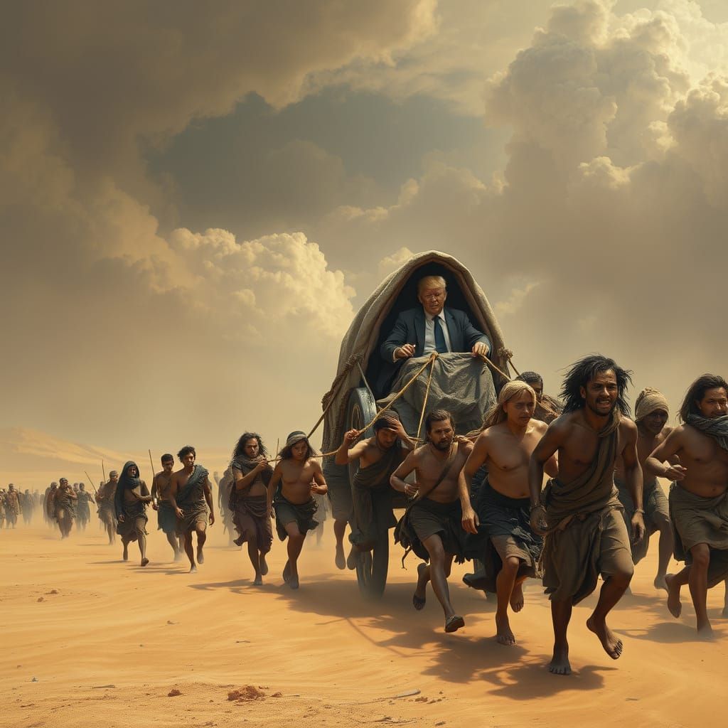 Chariot Through Sahara: A Dramatic Historical Scene