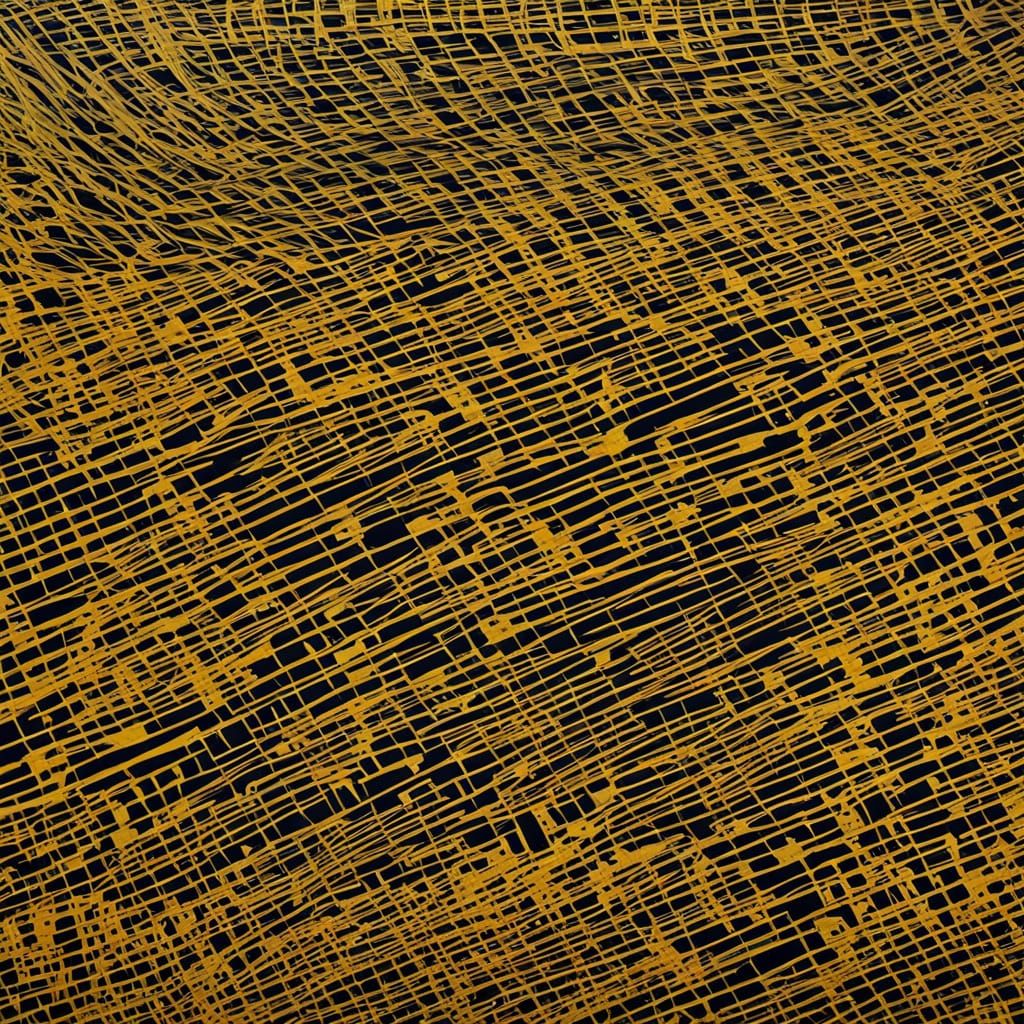 Expressive Abstract Art Room in Primitive Style