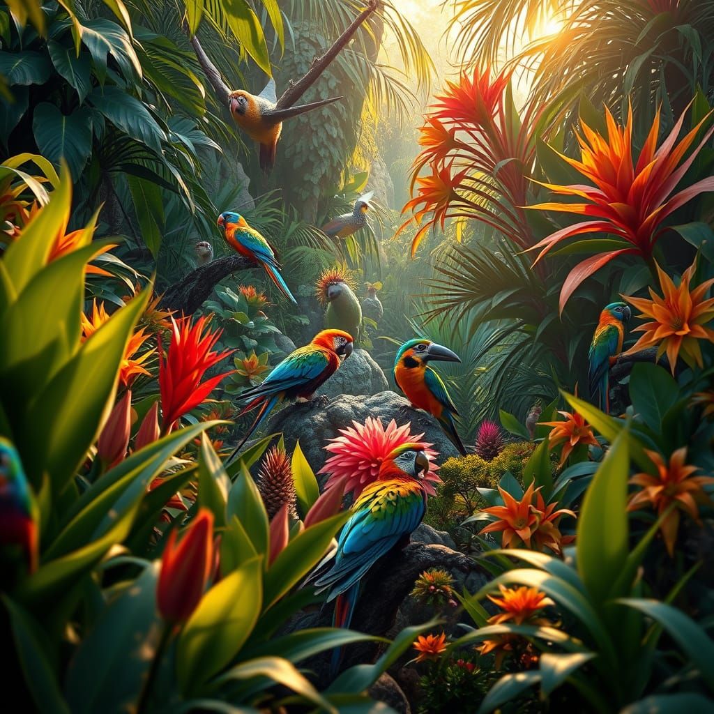 Surreal Paradise Reveals Vibrant Wildlife in Golden Light