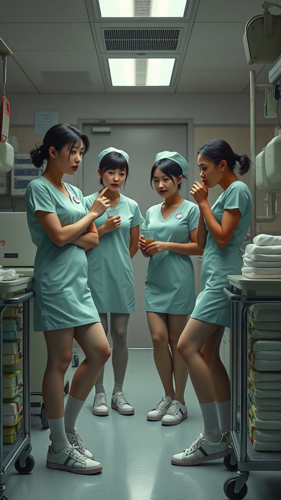 Hyperdetailed Portrait of Nurses in Artgerm Style