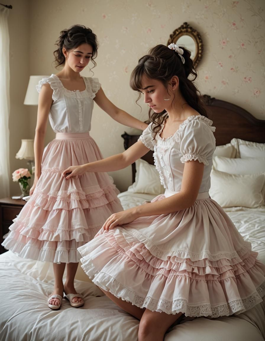 Boy in Petticoat: Feminization in Bedroom, Canon Lens