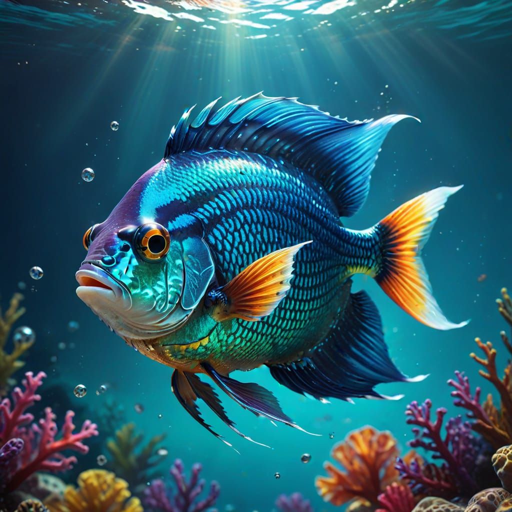 Tropical Fish in Crystal Clear Water