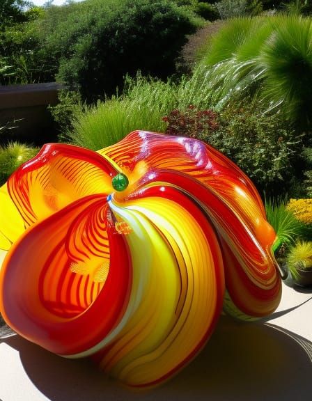 Glass Goddess Sculpture: Ultrarealistic Chihuly Inspired Art