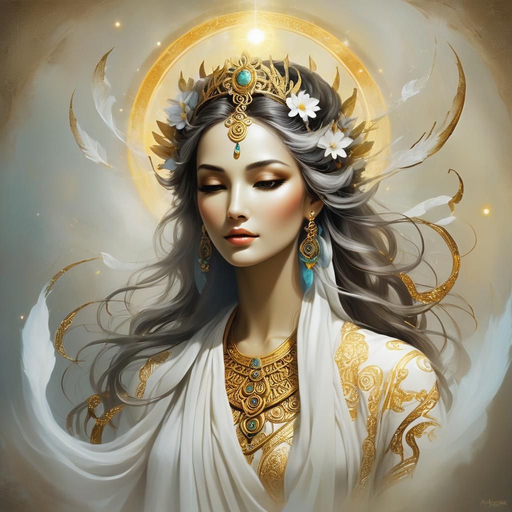 Finding the Goddess Within: Intricate Photorealistic Portrai...