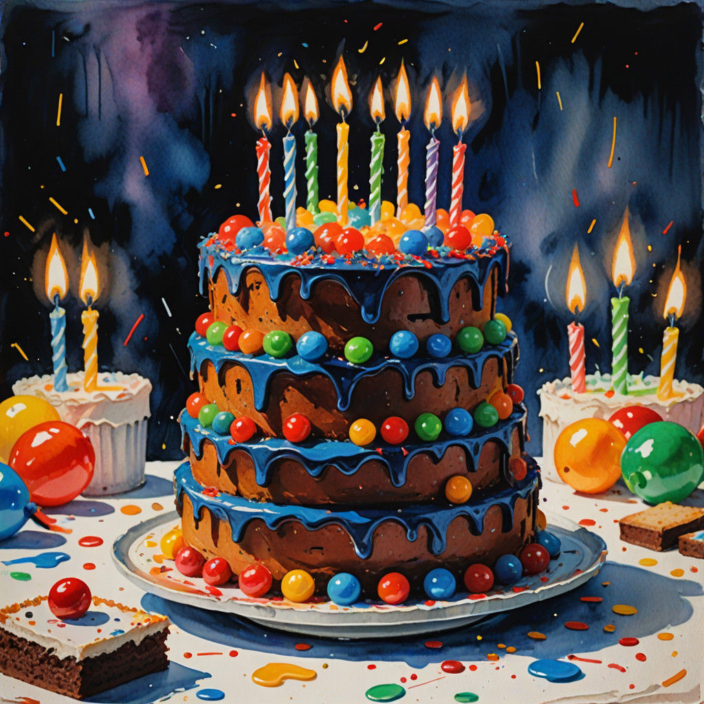 Birthday cake 50 candles