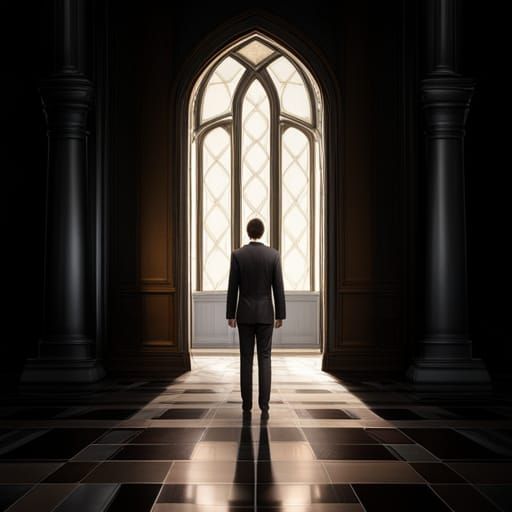 Stained Glass Portrait in Tiffany Style