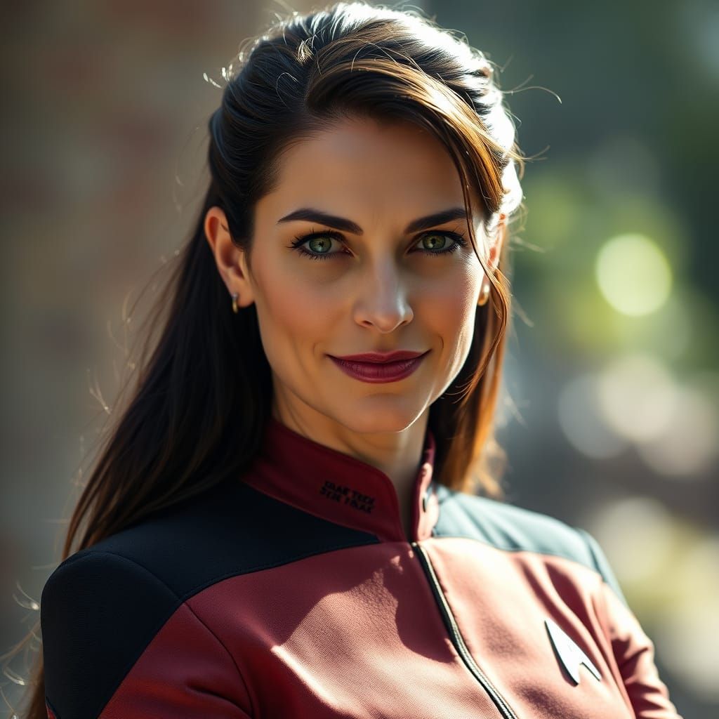 Star Trek Deep Space Nine, Jadzia Dax (Terri Farrell) a Trill with long dark hair
