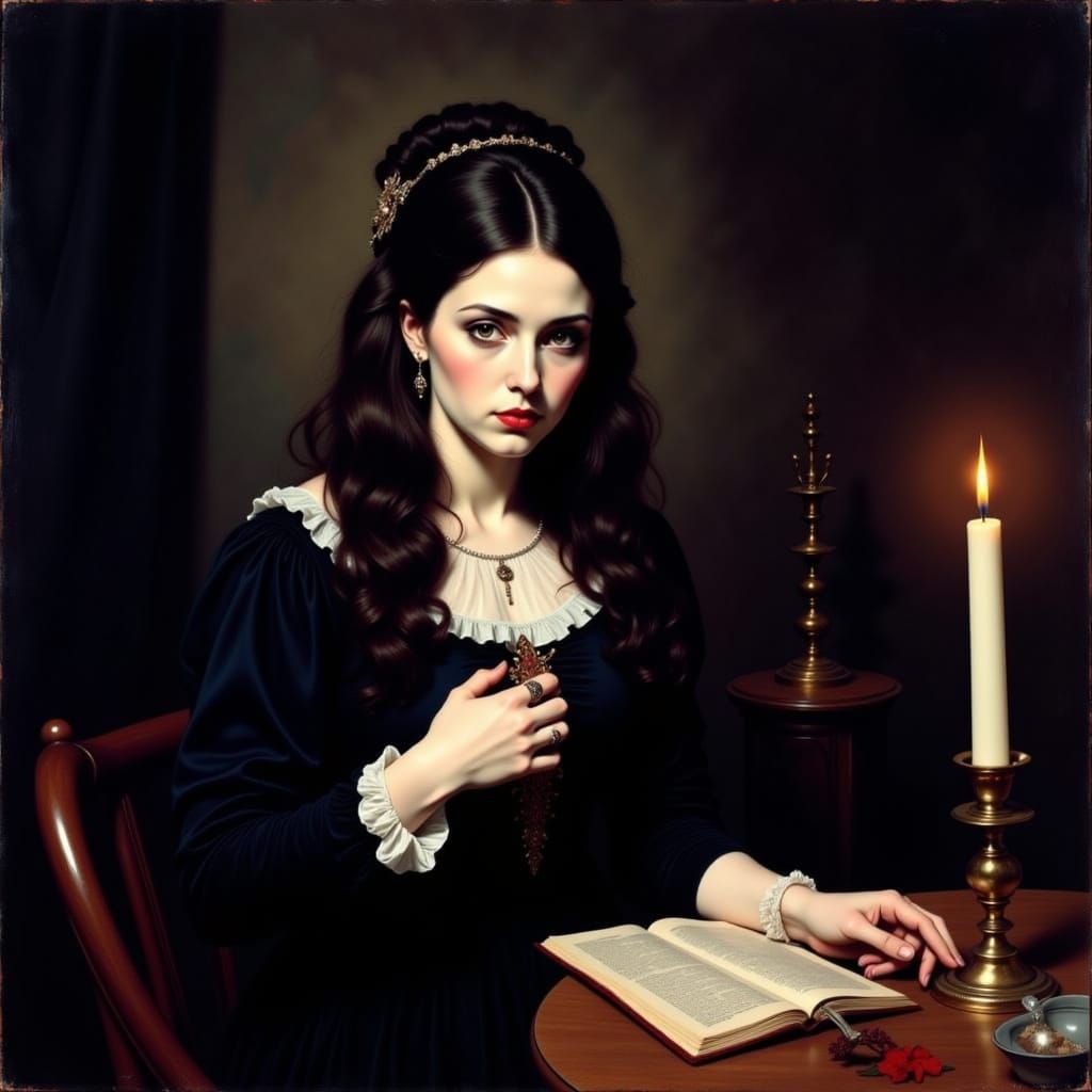 Dark Fantasy Figures in Baroque Style