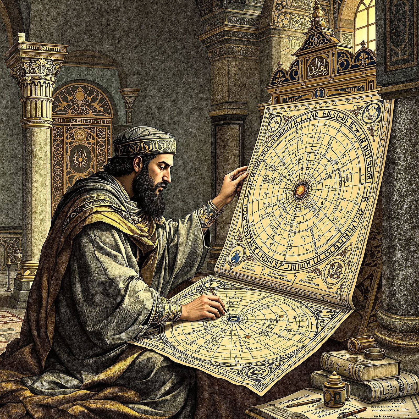 Al-Battani: Astronomer Amidst Islamic Art