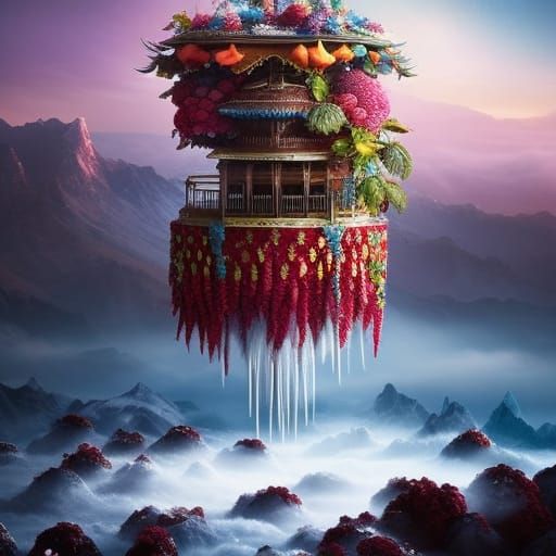 Detailed Cake and Coffee Still Life, Digital Painting