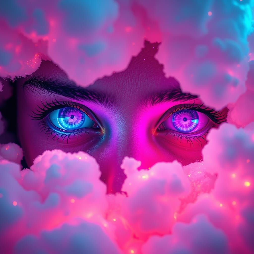Ethereal Eyes in Cosmic Clouds