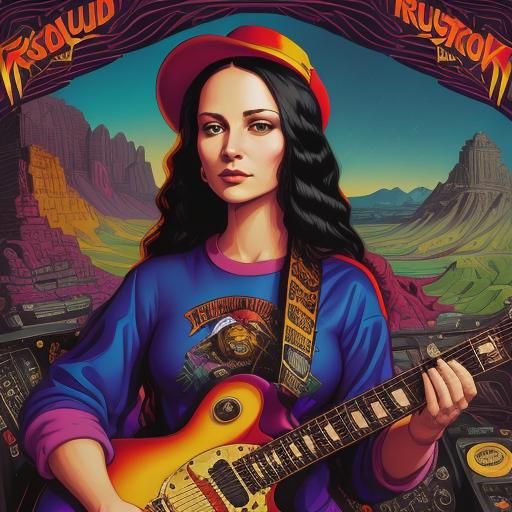 Surreal Mona Lisa in Comic Pop Art Style