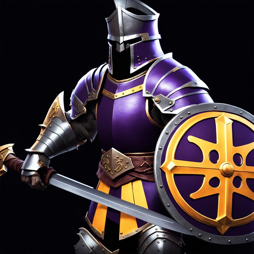 Epic Dark Fantasy Knight in Brutal Steel Armor